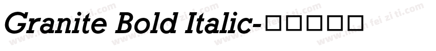 Granite Bold Italic字体转换
